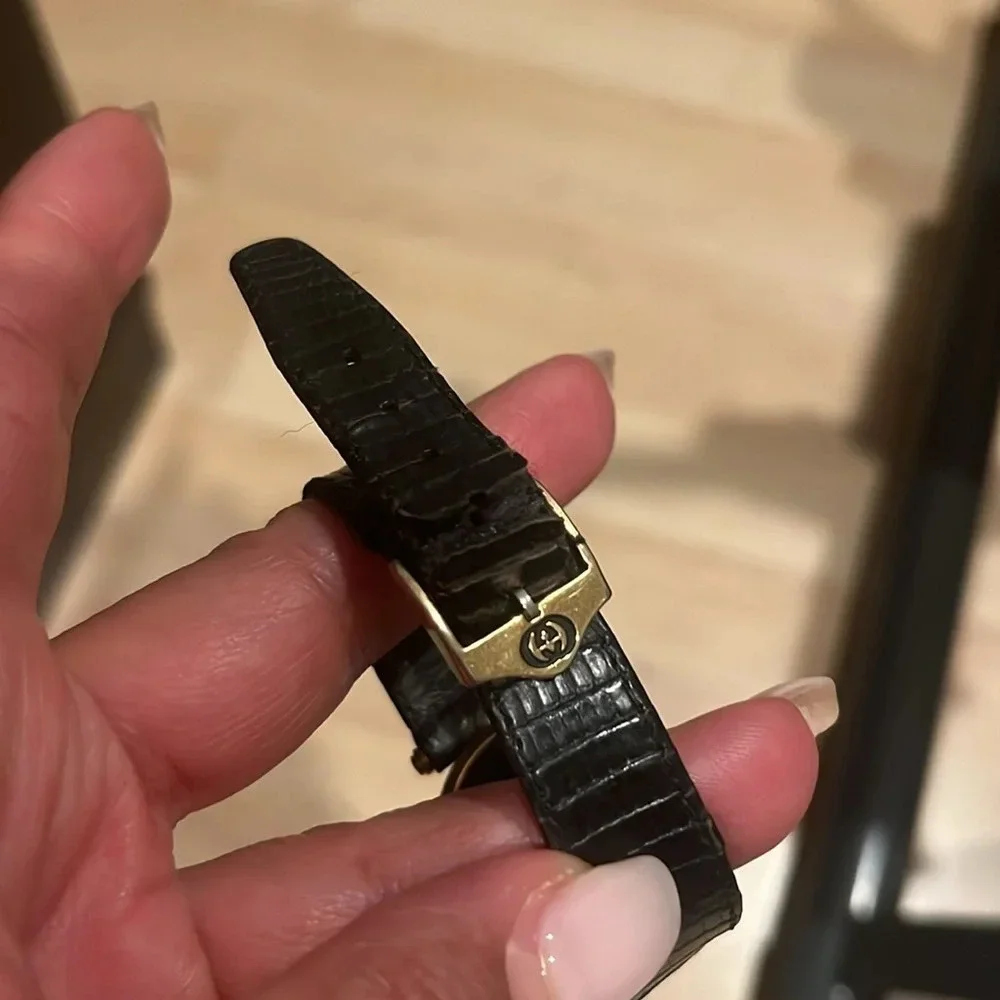 Gucci Watch Vintage Gucci Black leather Watch